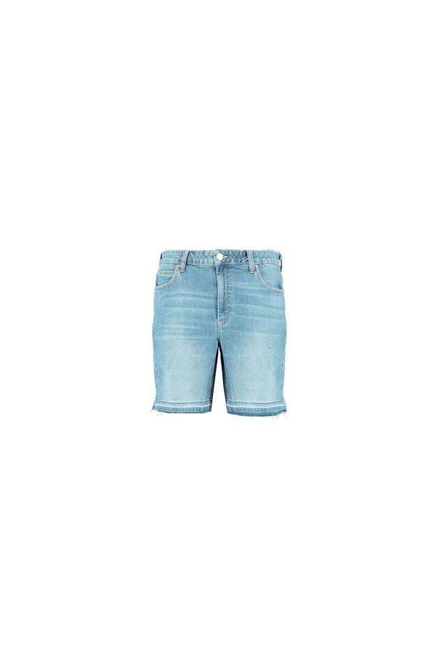 Shorts vaqueros con el bajo deshilachado image number 1