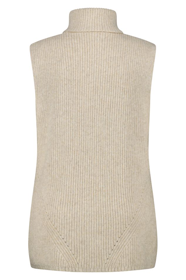 Chaquetilla corta de punto con cuello alto image number 2