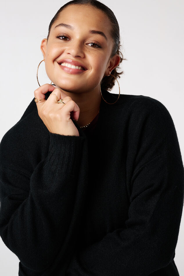 Chaqueta de punto media con bolsillos image number 4