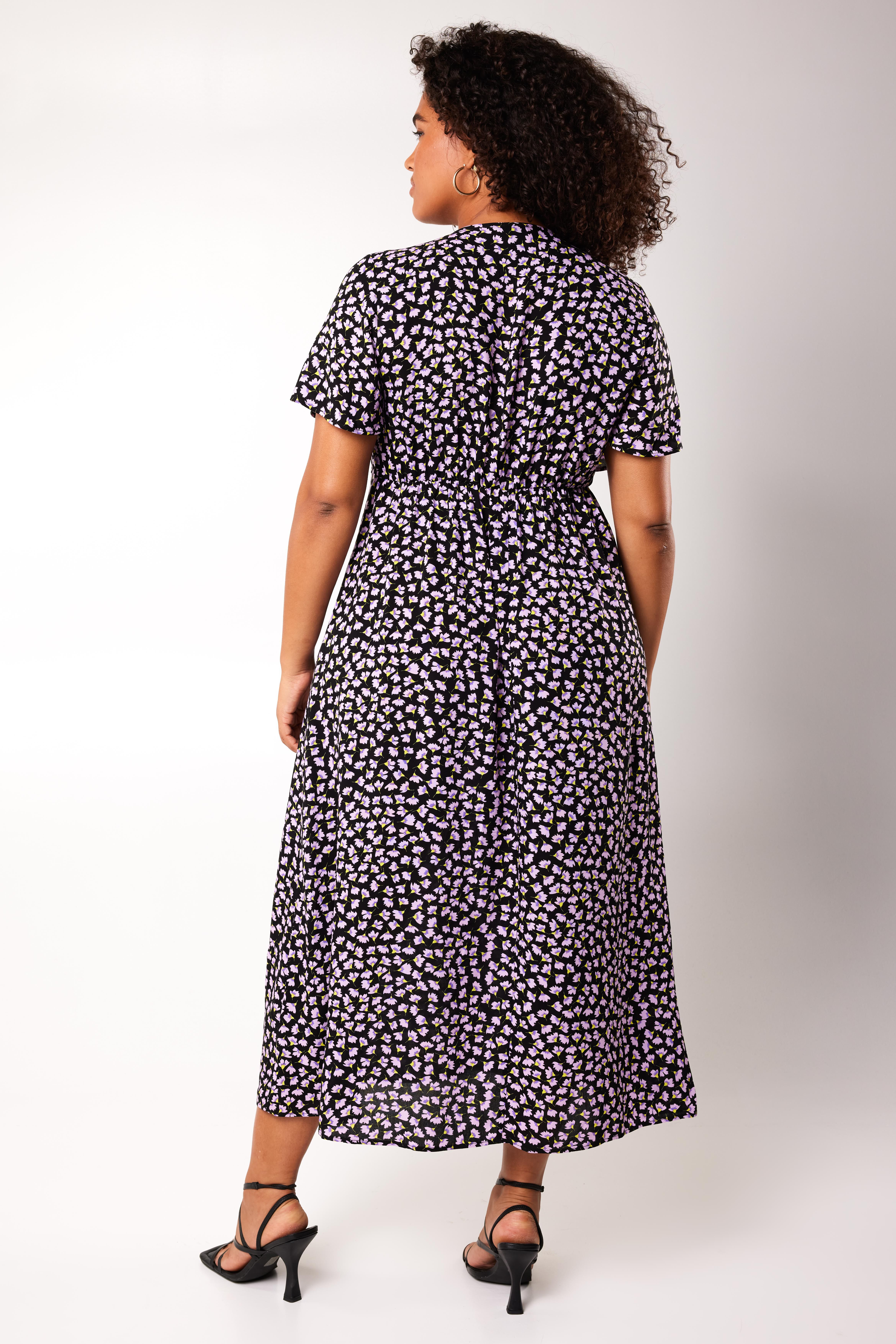 Vestido largo con estampado  image number 4