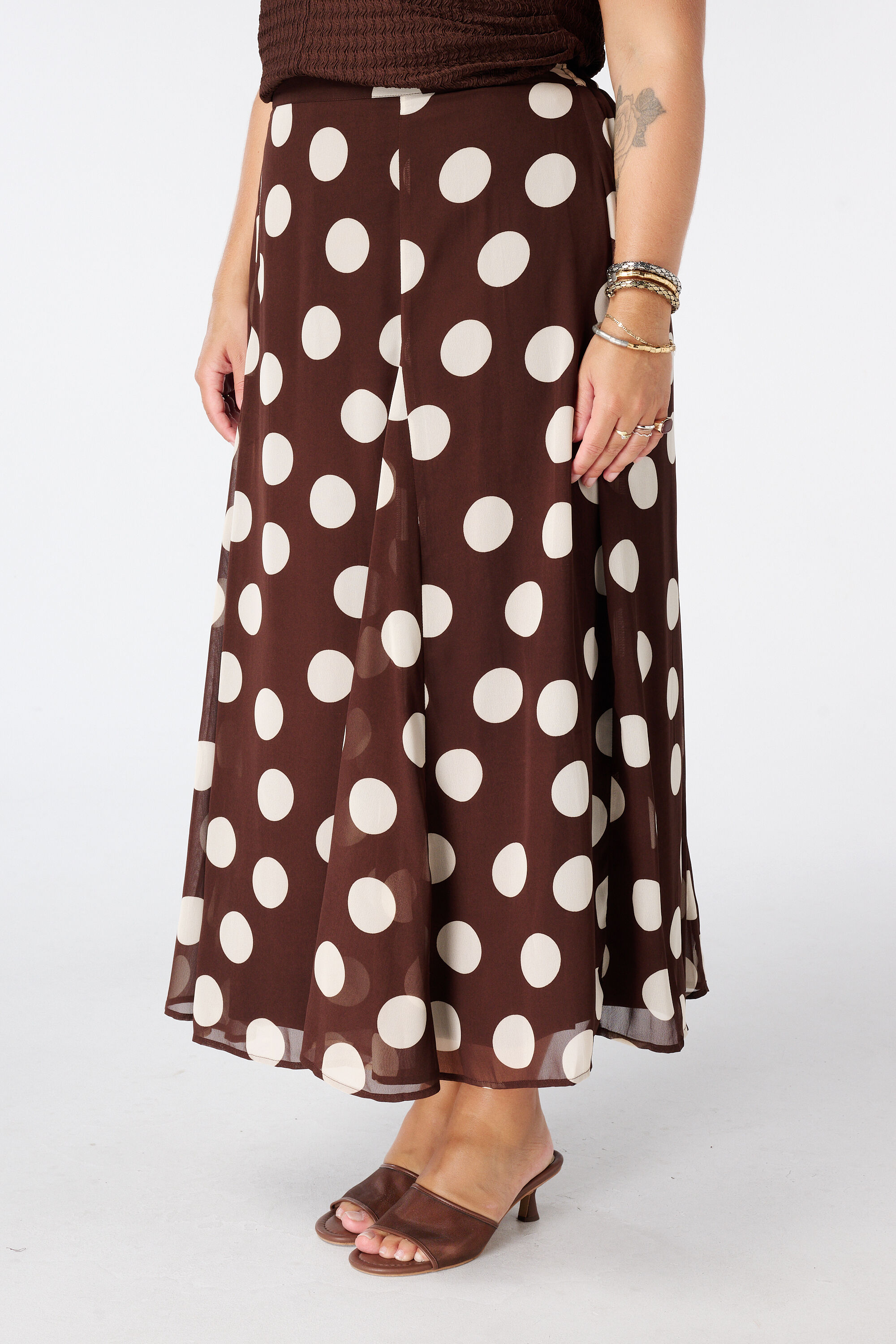 Falda midi con estampado image number 5