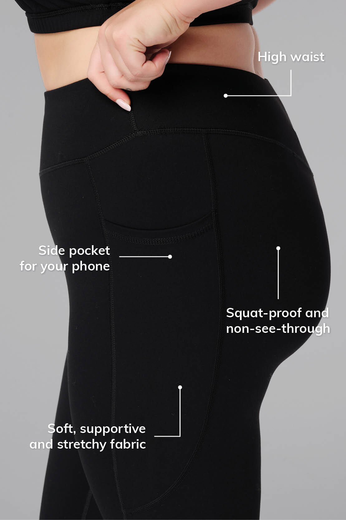 Leggings deportivos con bolsillos laterales image number 3