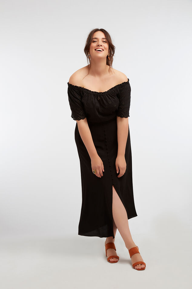 Falda maxi con botones image number 3