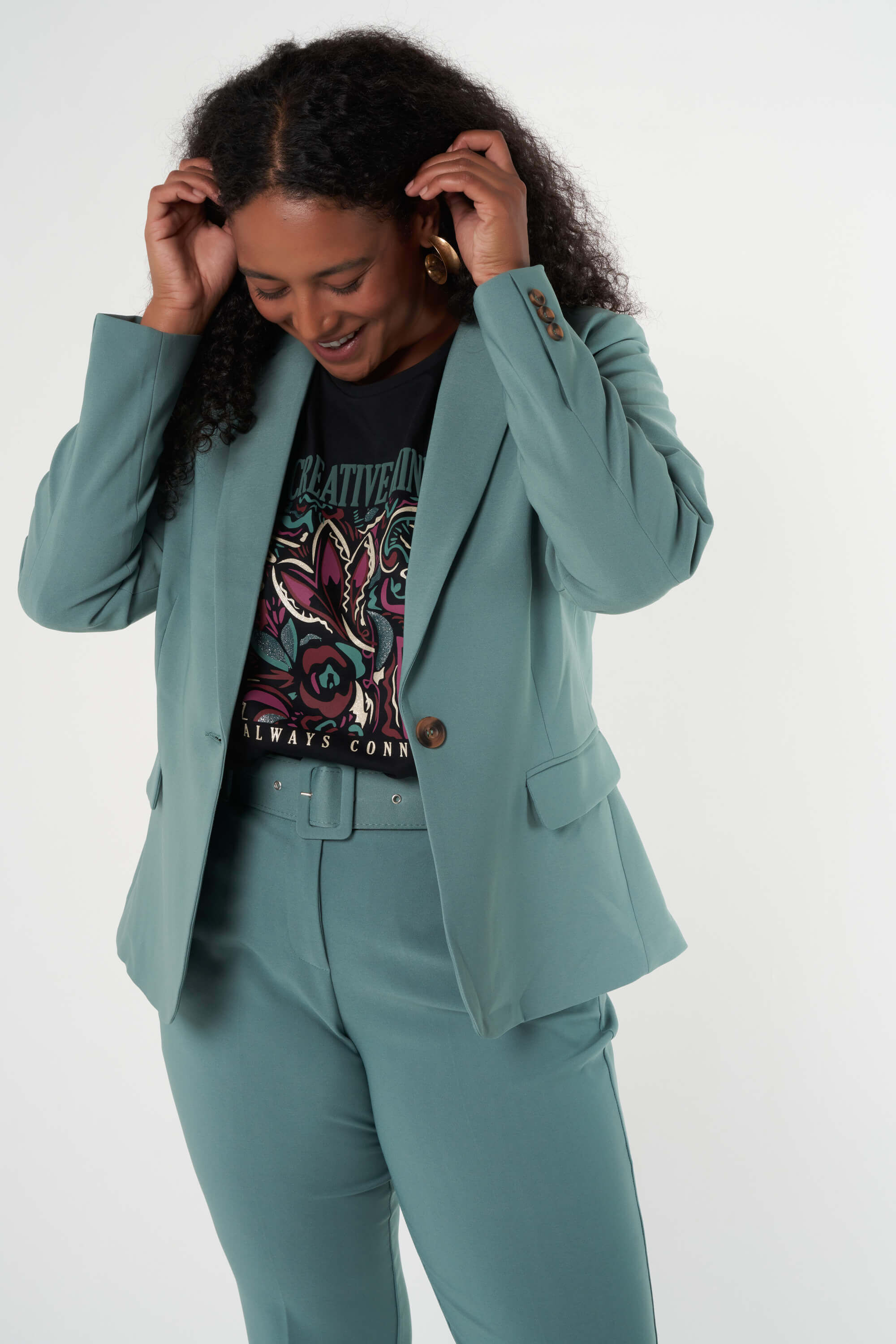 Blazer con cierre de bot&oacute;n image number 5