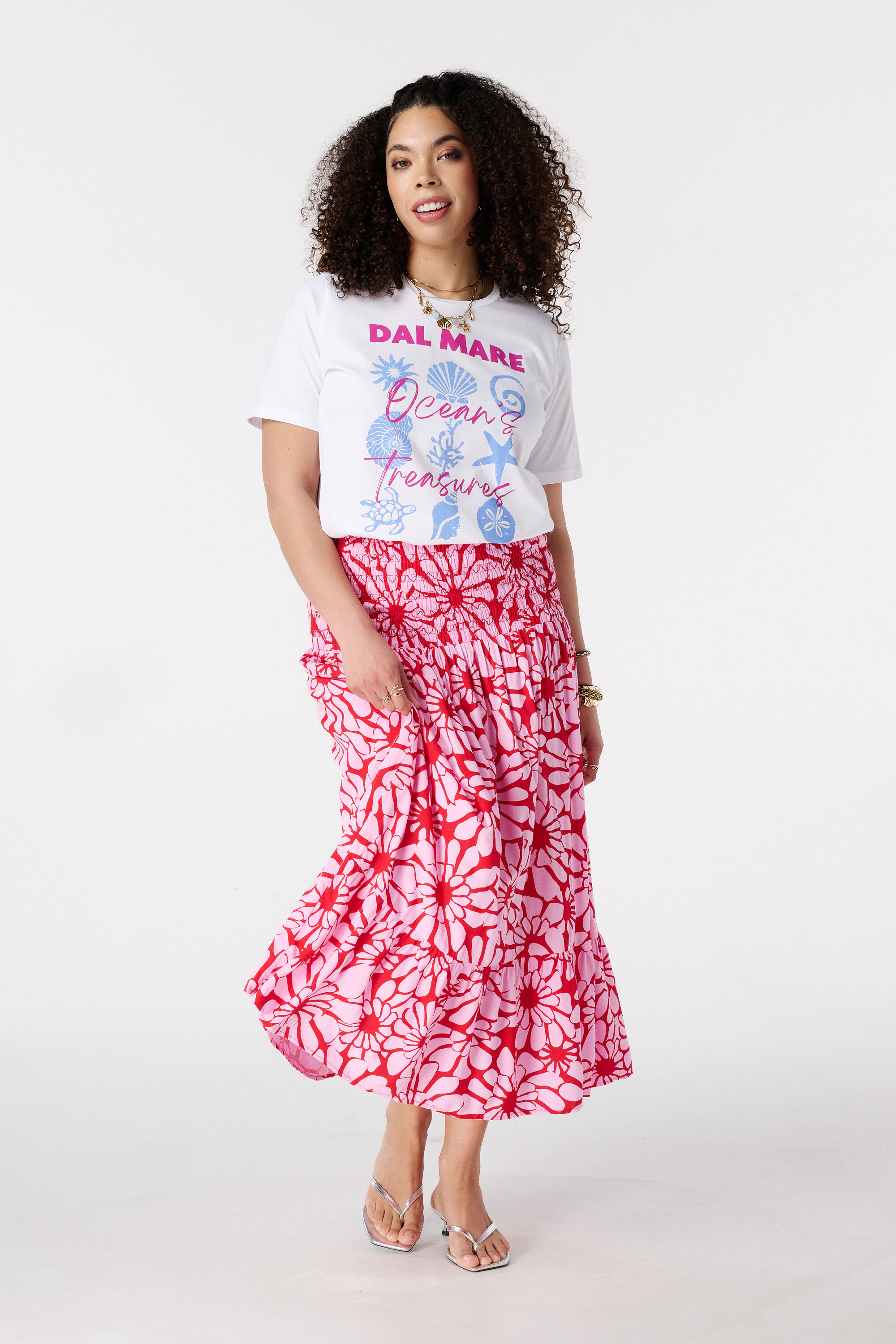 Falda maxi con estampado