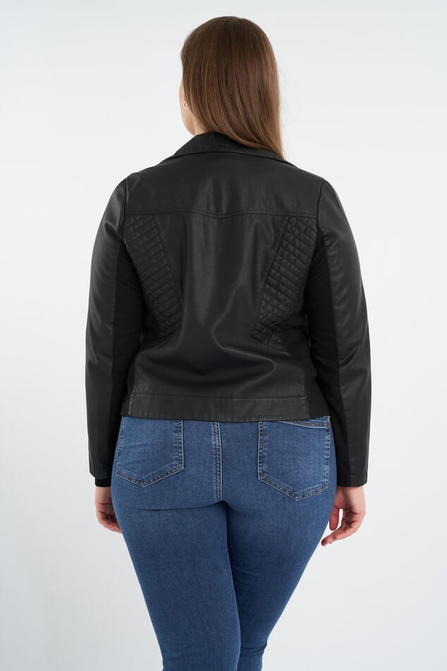 Chaqueta de cuero sintético  image number 3