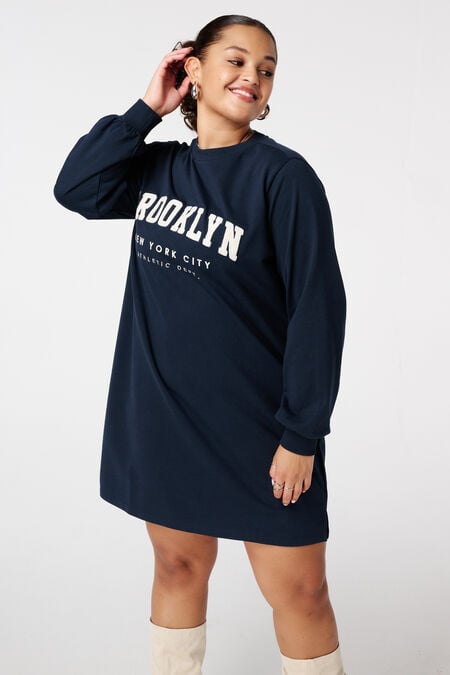 Vestido sudadera con texto Vestido sudadera con texto