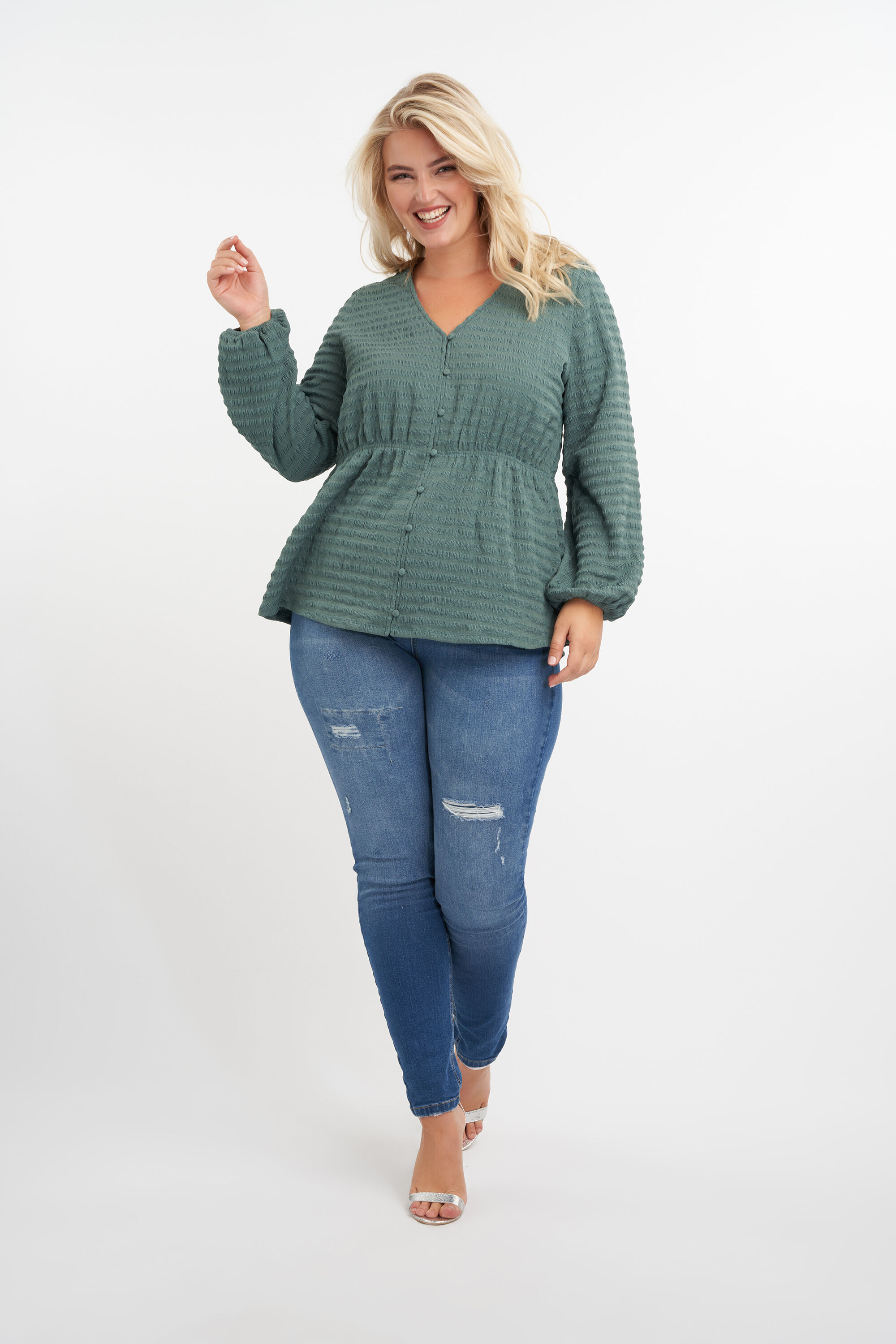 Top con escote en V   image number 5