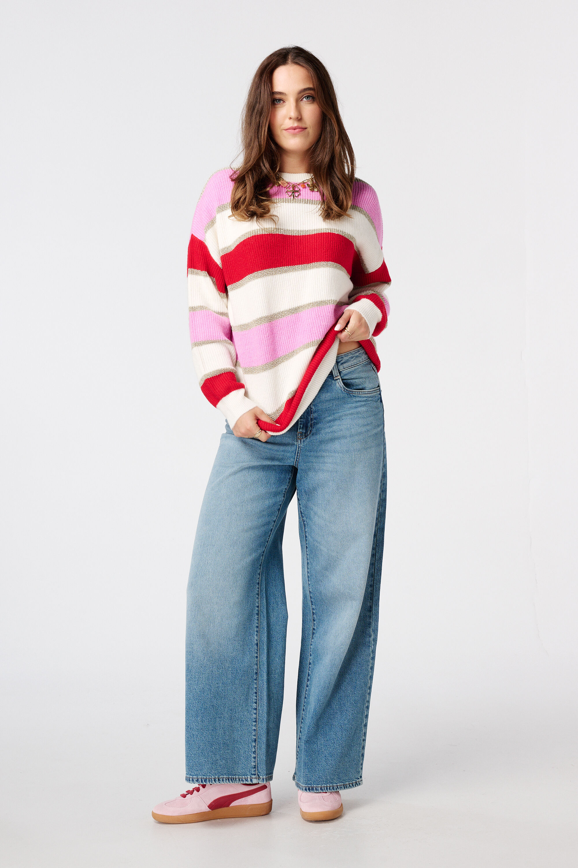 Jersey a rayas con lurex image number 5