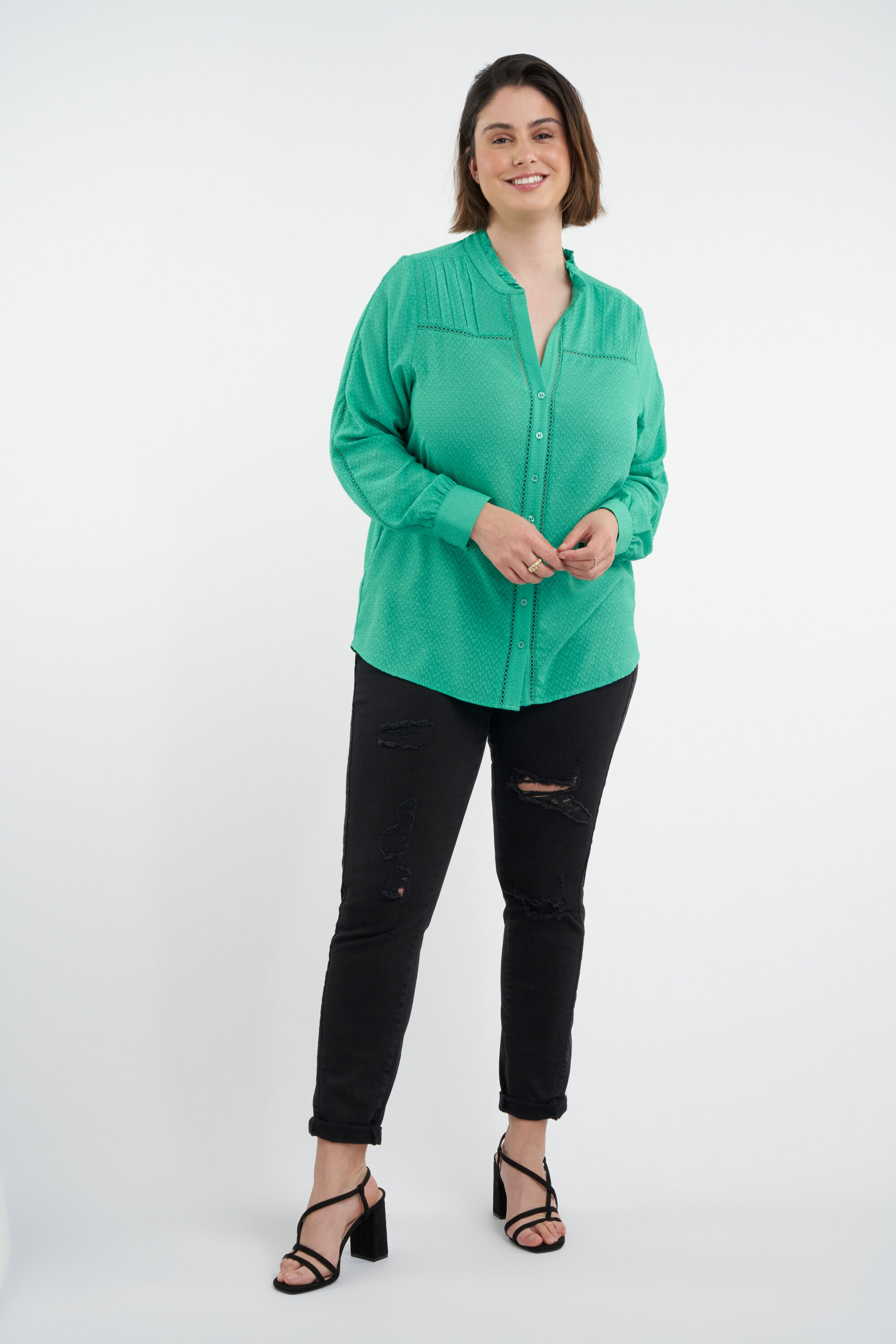 Blusa semitransparente  image number 5