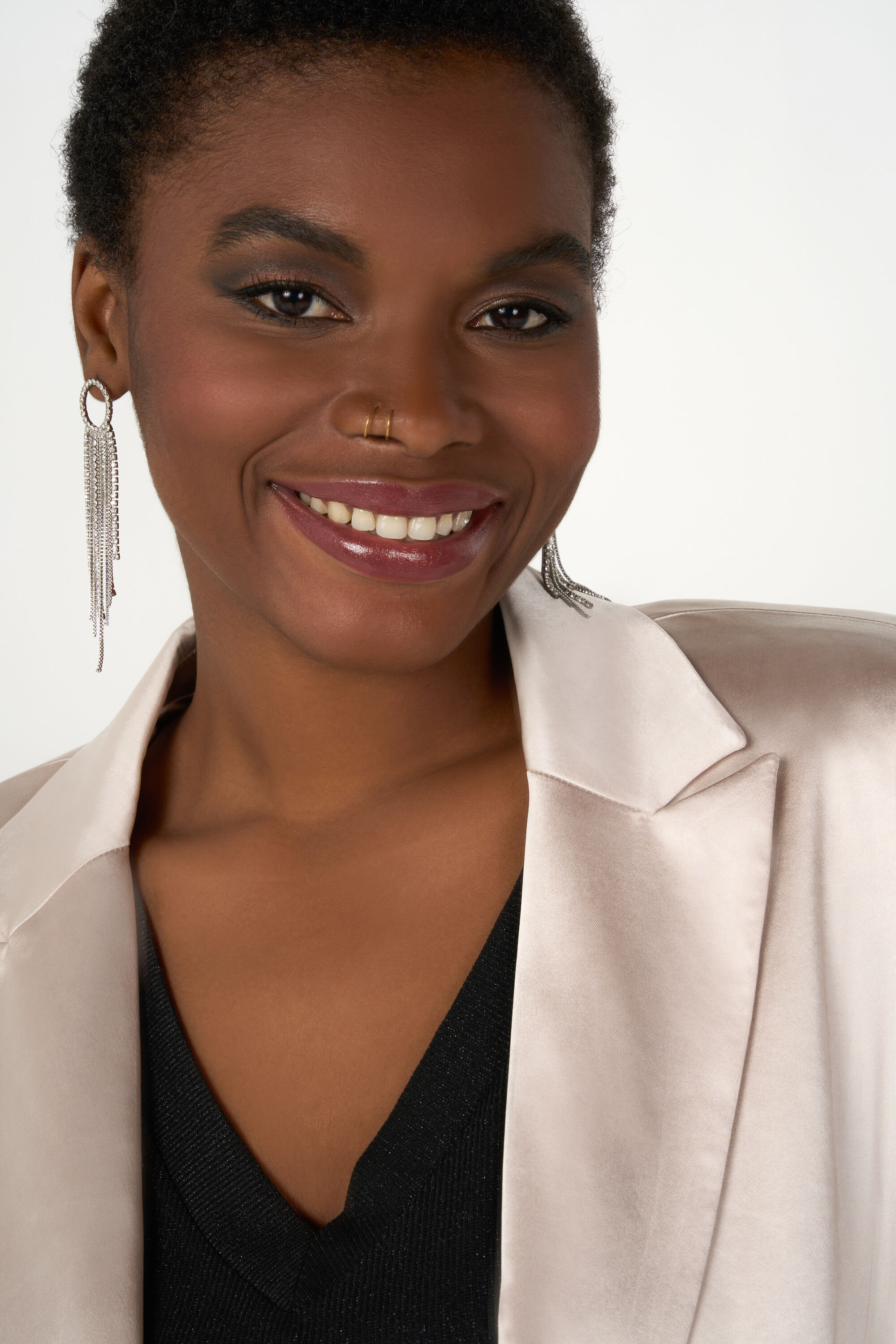 Blazer de sat&eacute;n image number 6