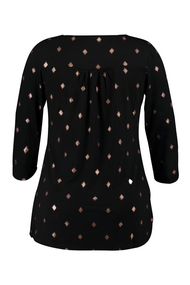 Top con estampado plateado  image number 2