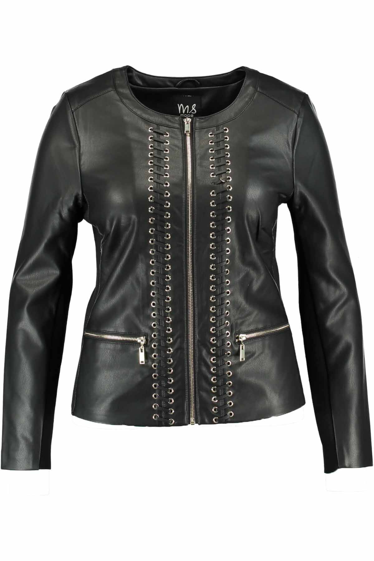 Chaqueta de cuero sint&eacute;tico image number 1