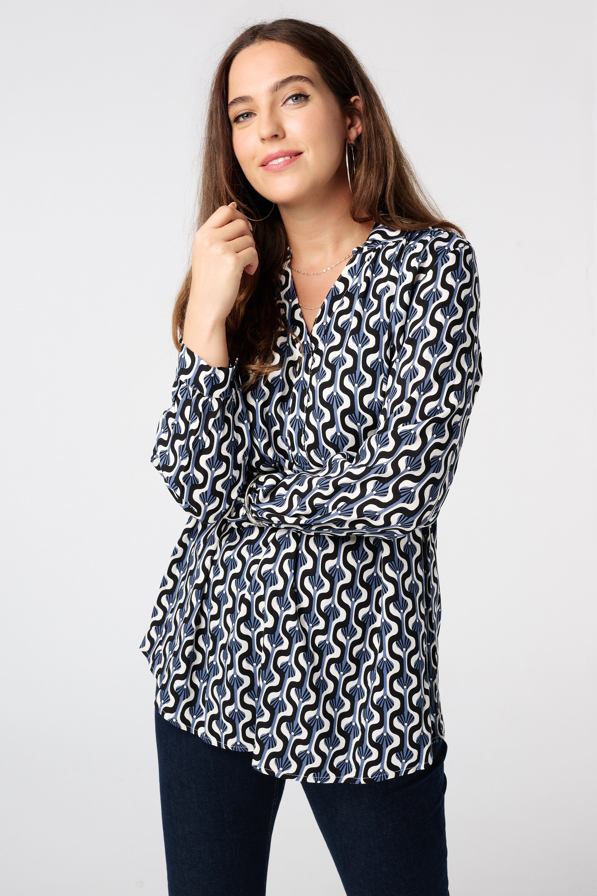 Blusa oversize con estampado