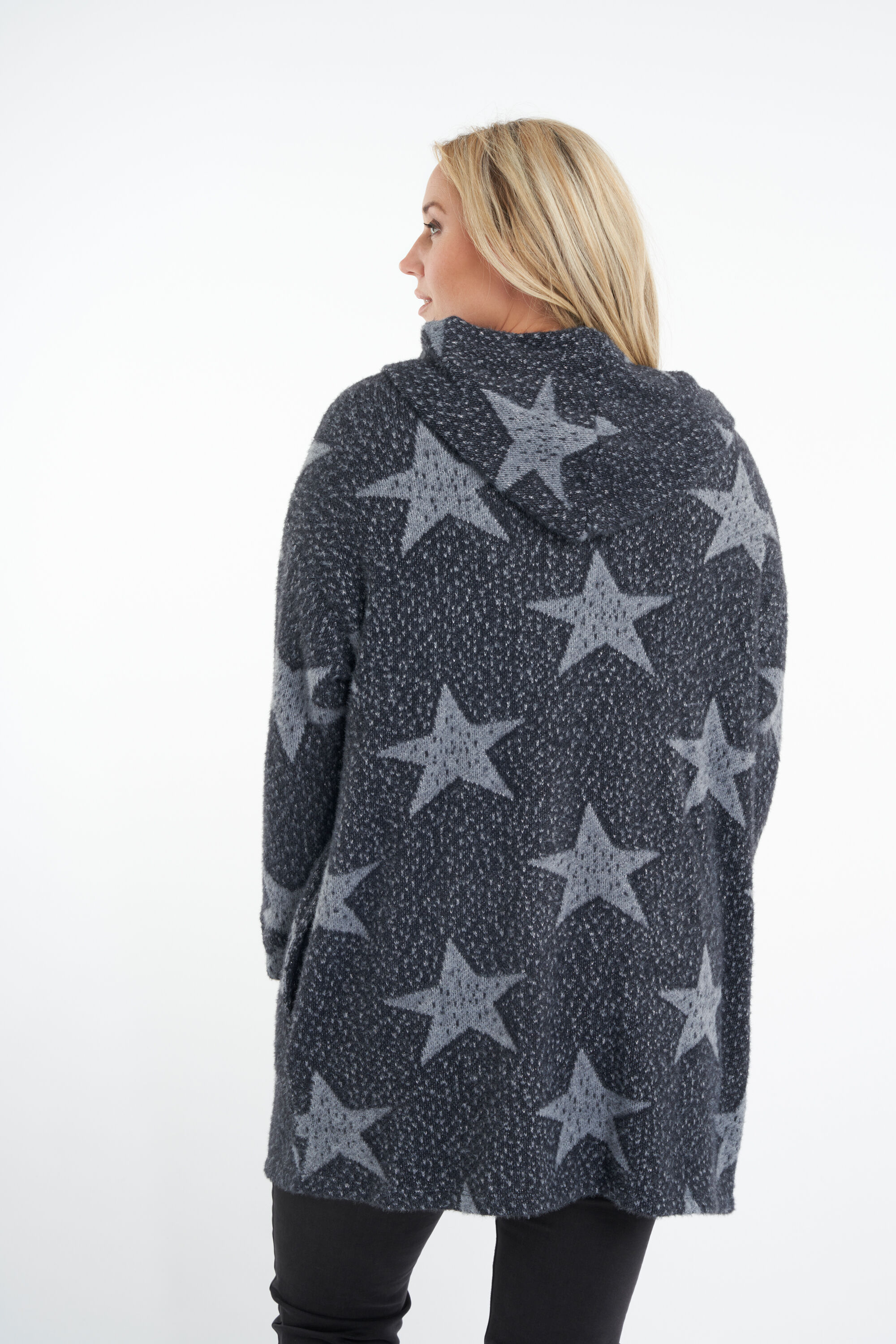 C&aacute;rdigan con estampado de estrellas image number 4