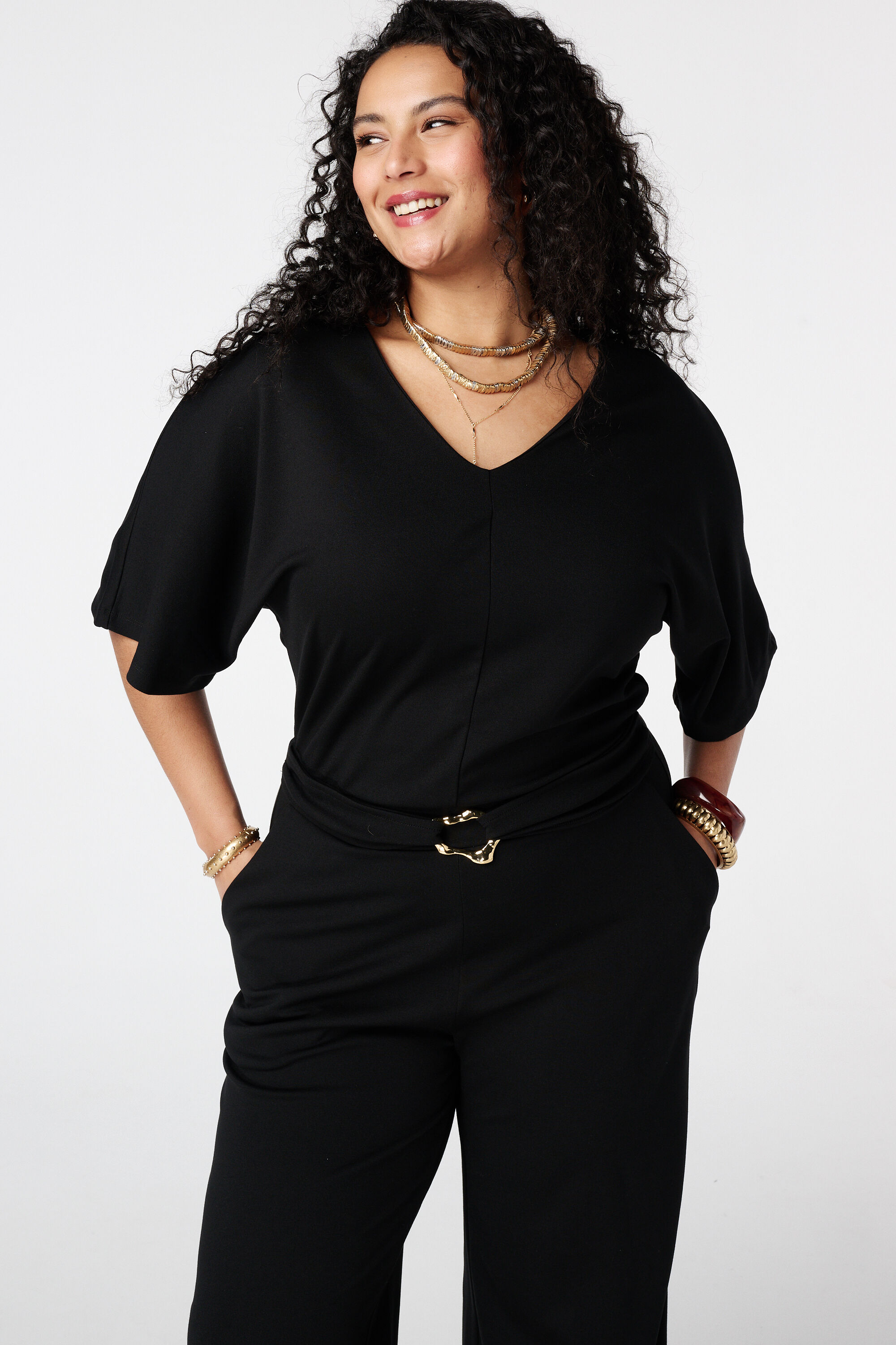 Mono wide leg con cintur&oacute;n image number 5