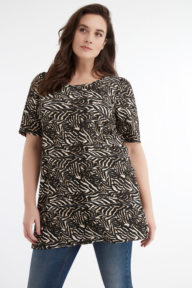 Camiseta larga estampada image number 0