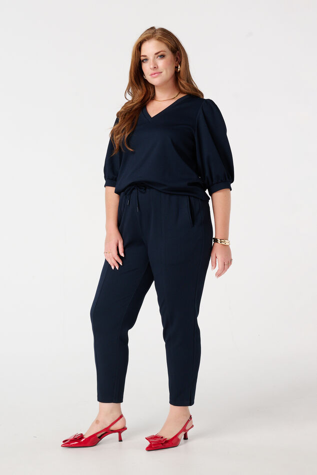 Top con manga abullonada  image number 5