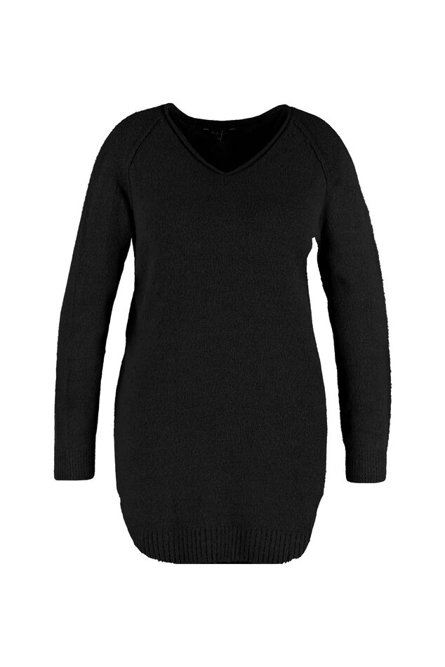 Vestido suéter con escote en V image number 1