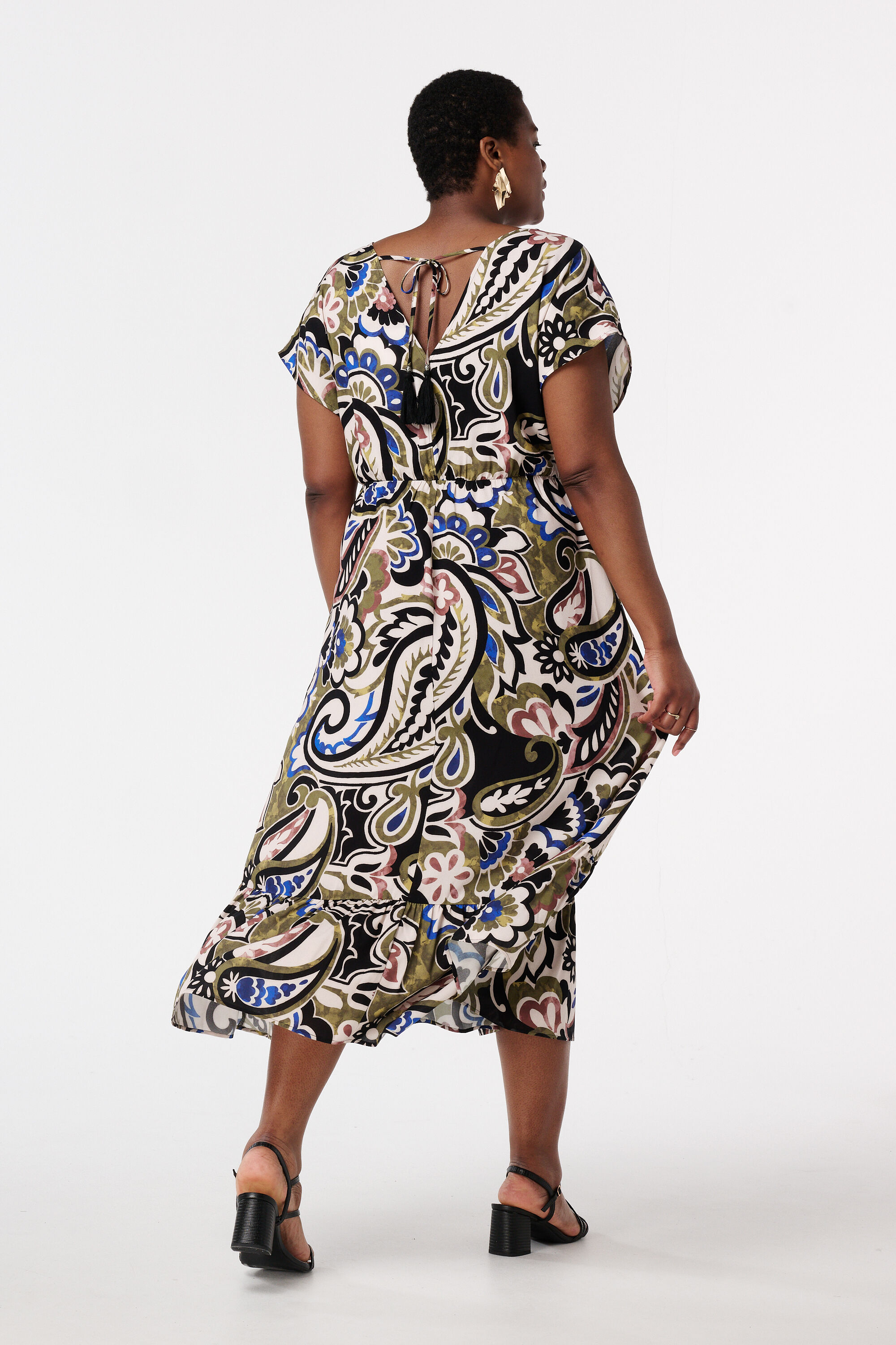 Vestido midi con estampado image number 3