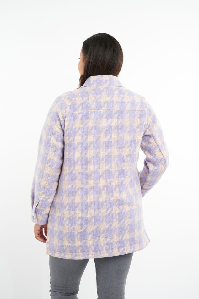 Sobrecamisa con estampado pata de gallo image number 4