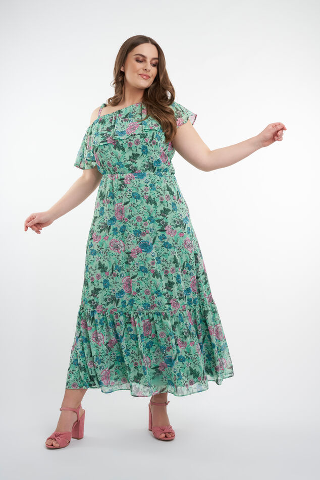 Vestido largo con estampado  image number 7