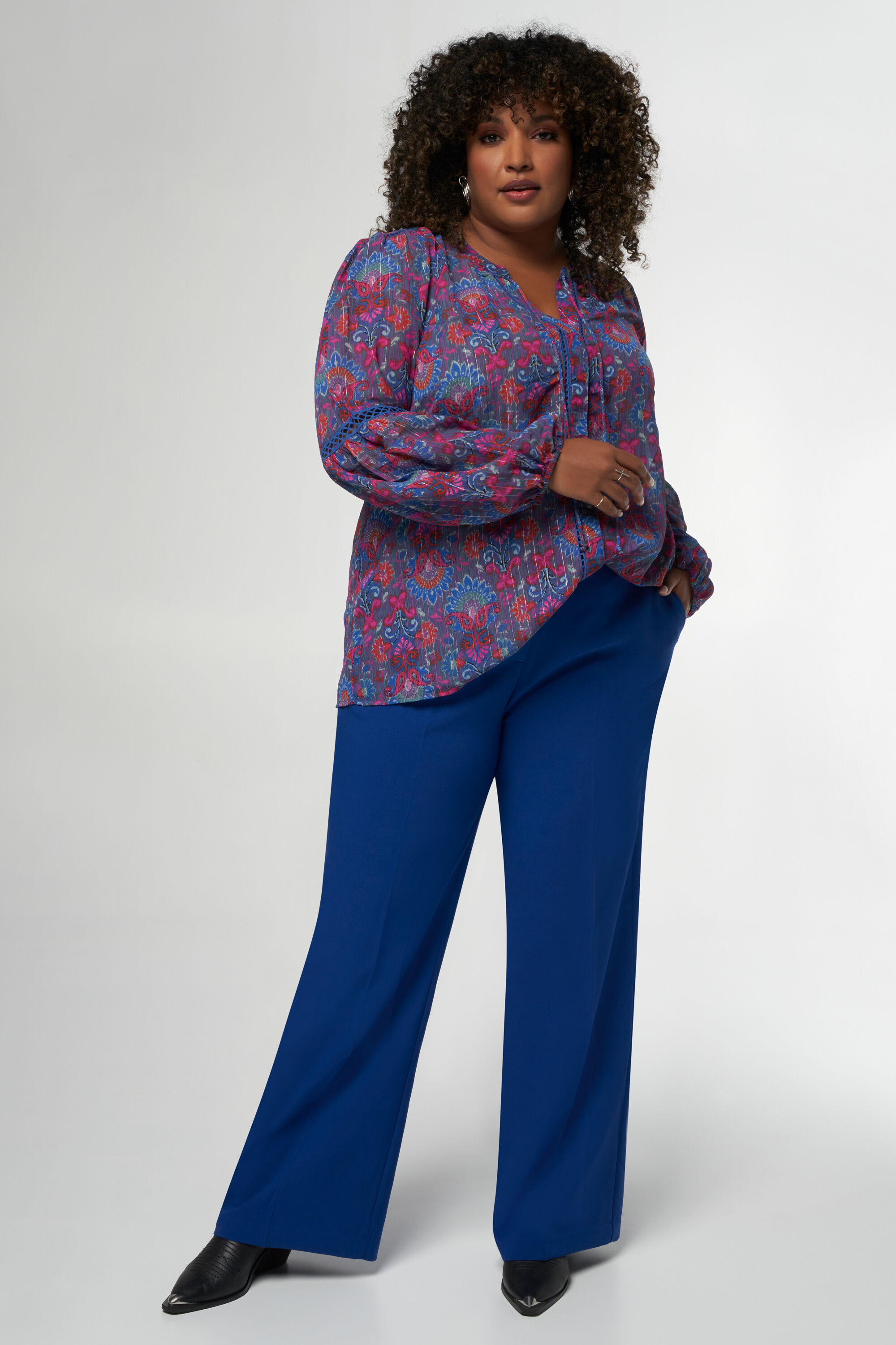 Blusa con estampado paisley  image number 0