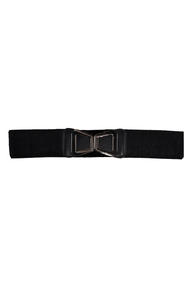 Cinturón con hebilla con tachuelas plateadas image 1