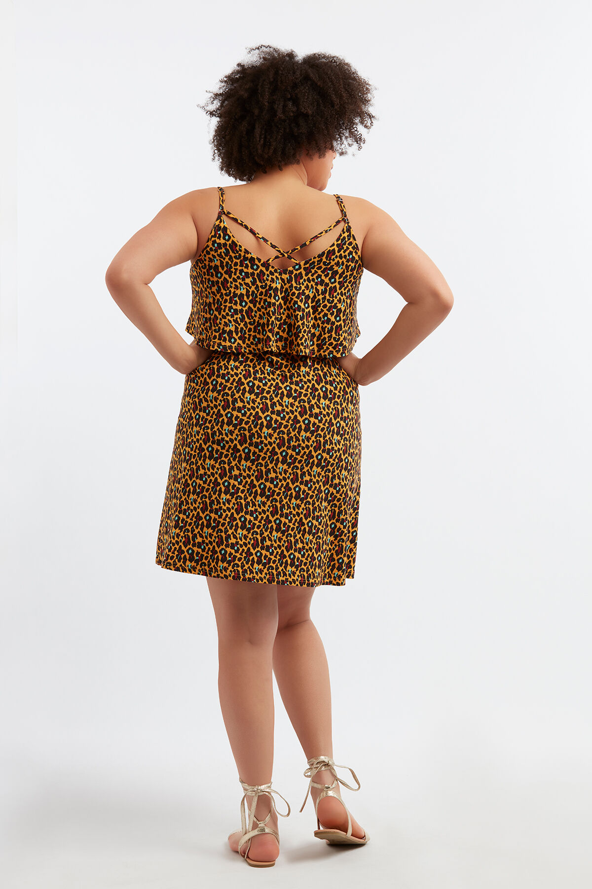 Vestido sin mangas de animal print image number 3