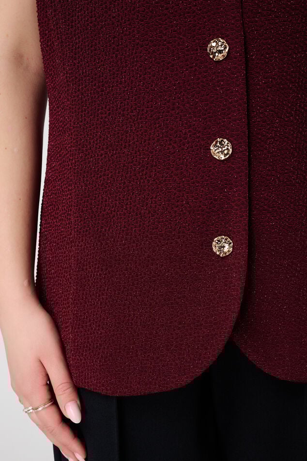 Chaleco con botones y lurex image number 6