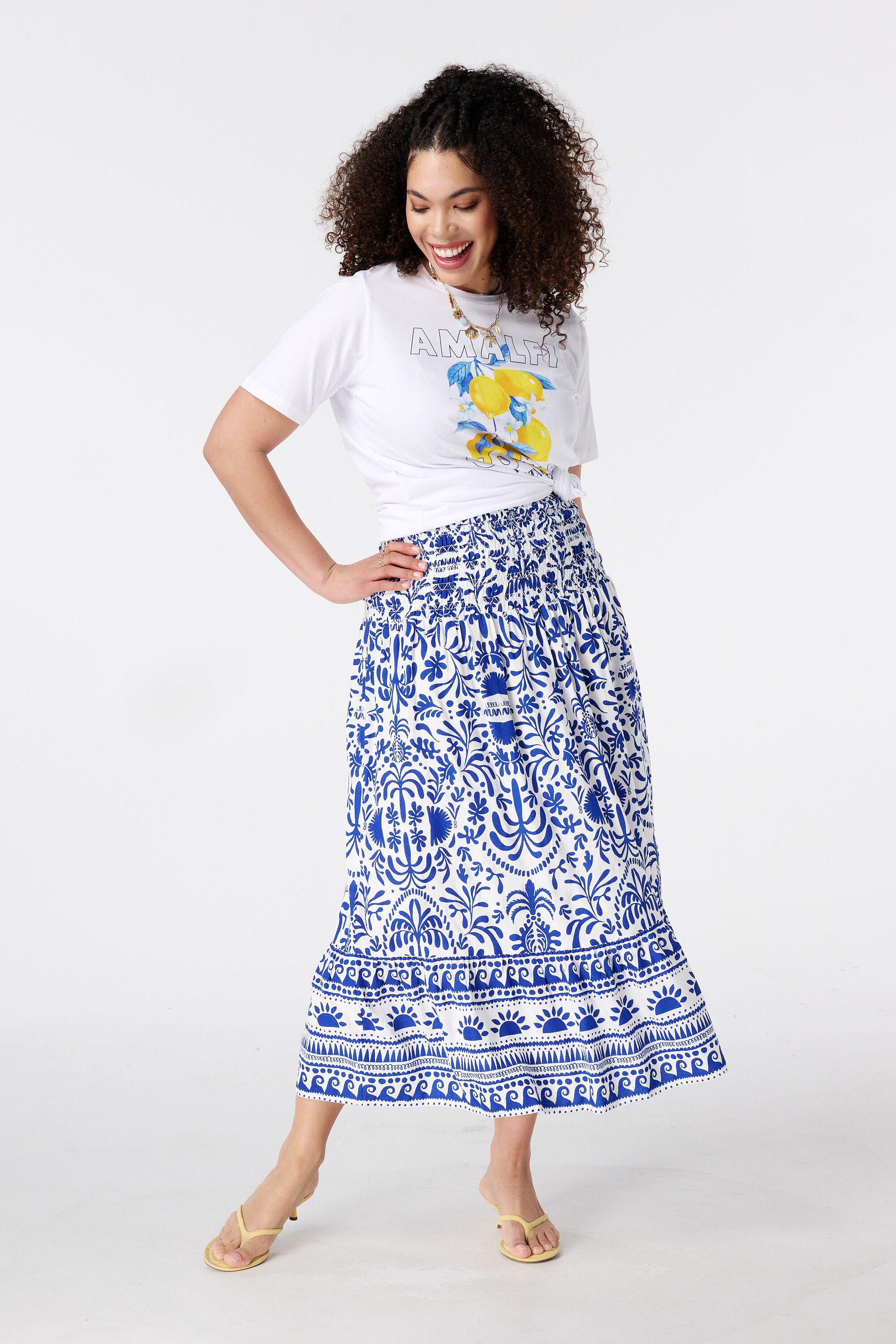 Falda maxi con estampado