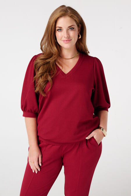 Top con manga abullonada  Top con manga abullonada