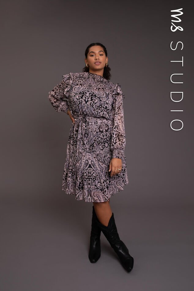 Vestido con frunce image number 0