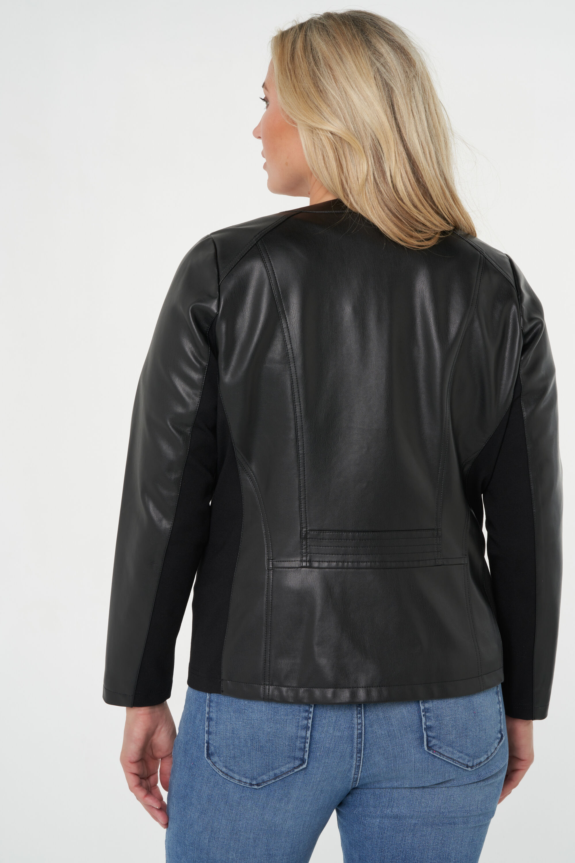 Chaqueta de cuero sint&eacute;tico image number 3