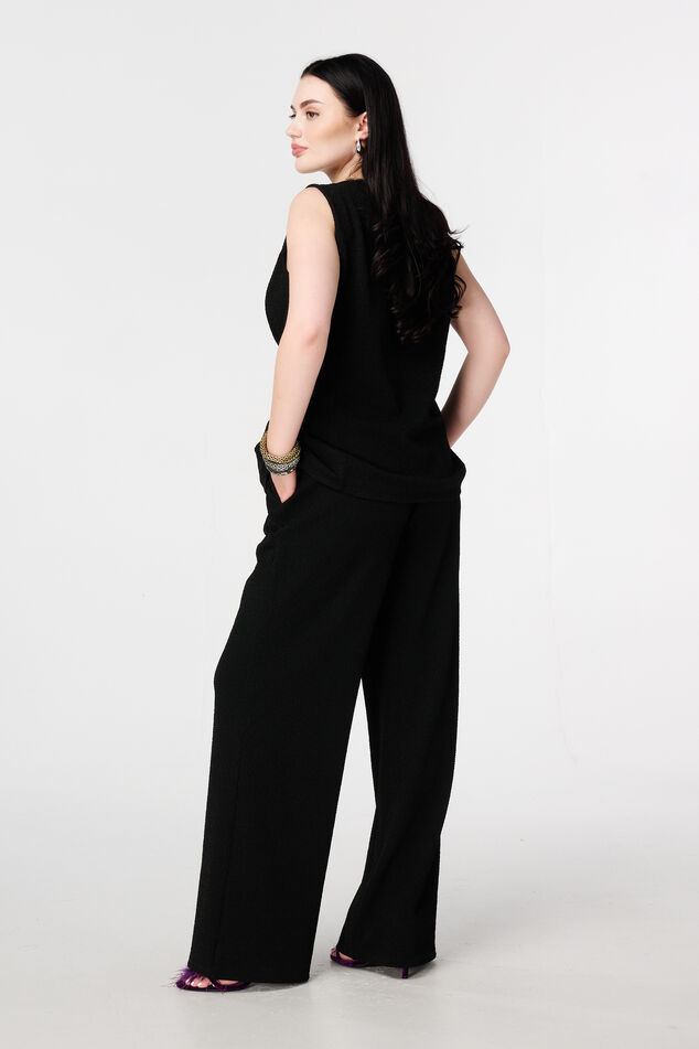 Pantalón con lurex y cintura elástica image number 3