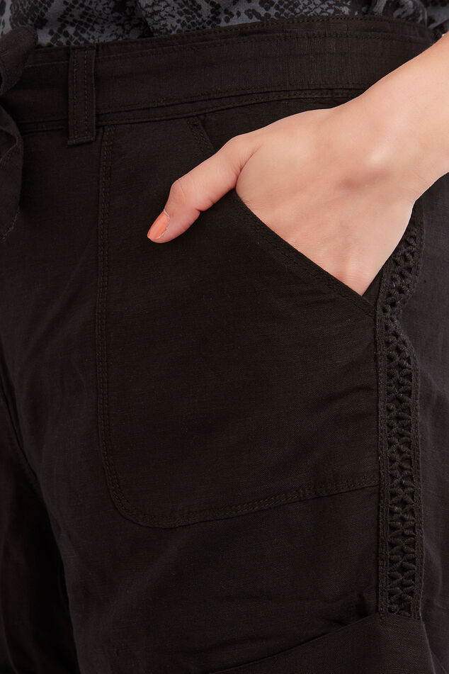 Shorts de mezcla de lino image number 5
