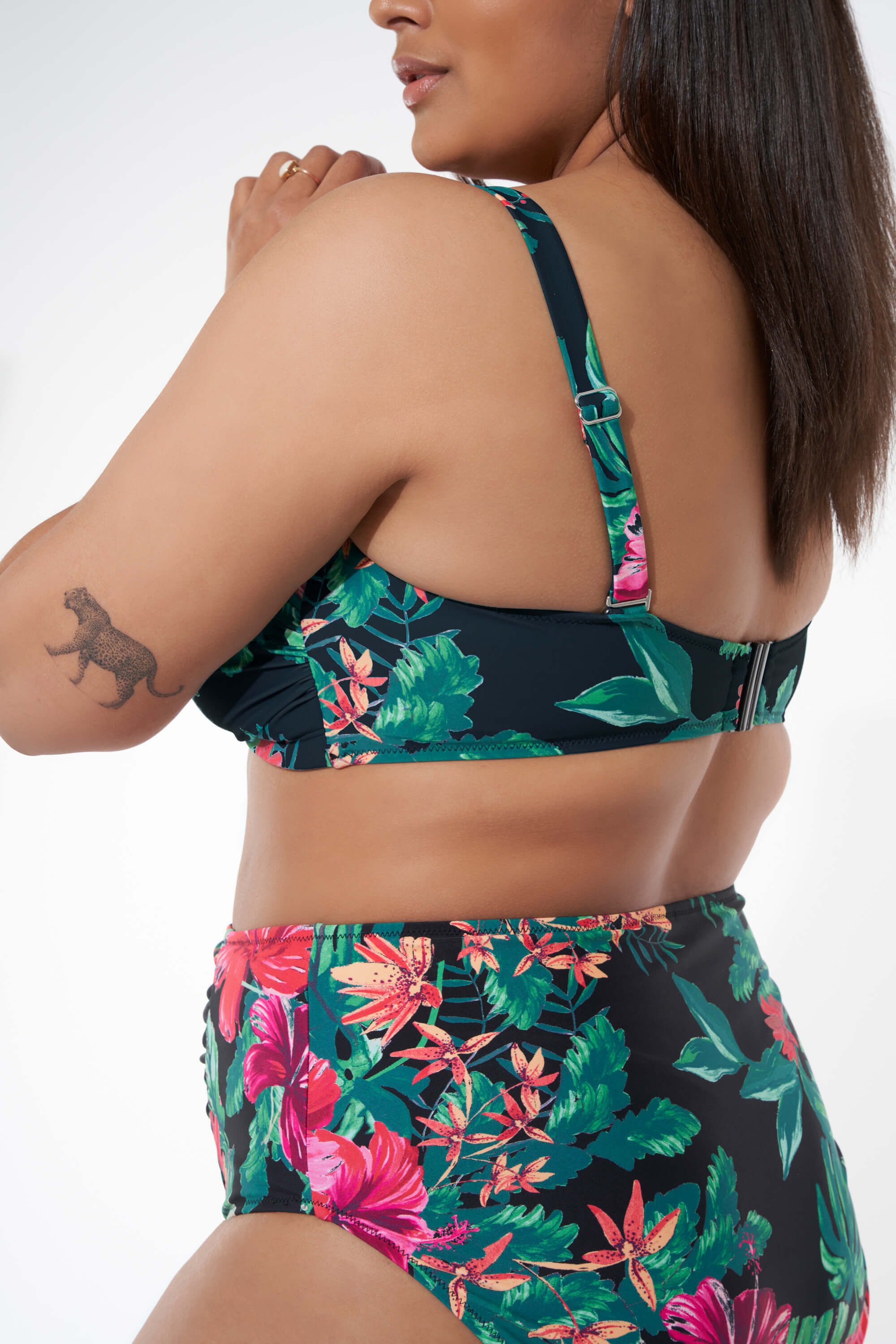 Braguita de bikini de talle alto con estampado image number 4