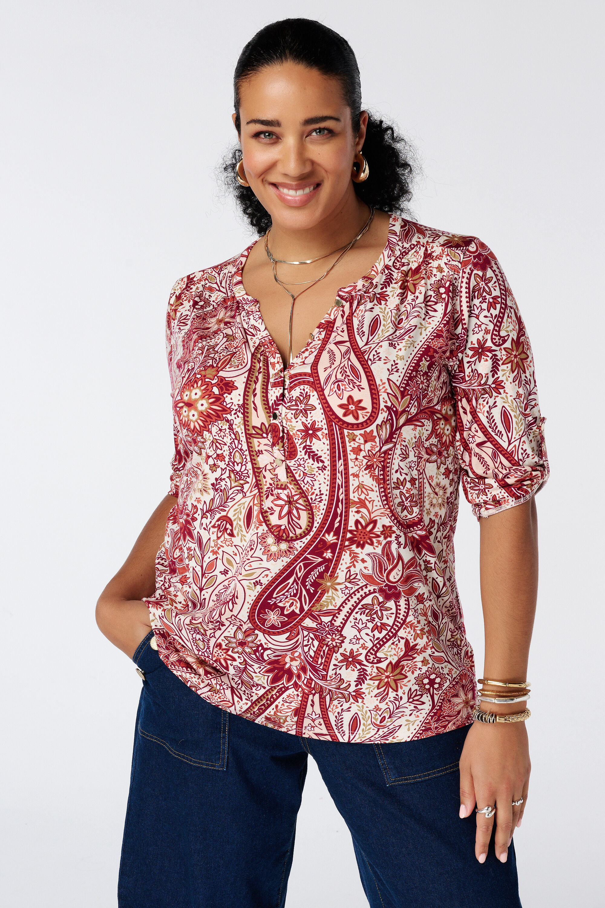 Top con estampado