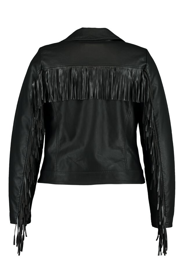Chaqueta de cuero sintético con flecos image number 3