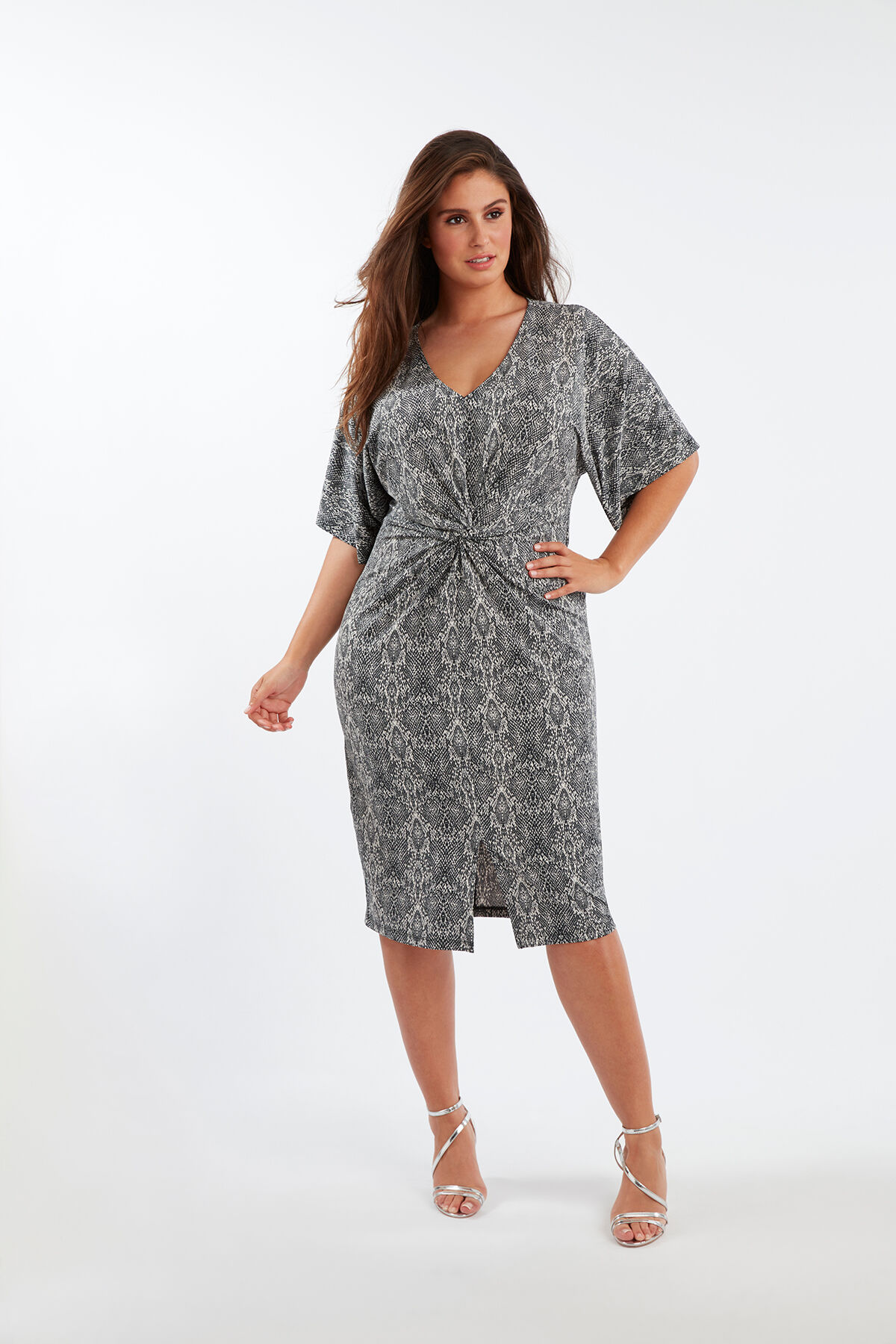 Vestido con estampado de serpiente image number 3