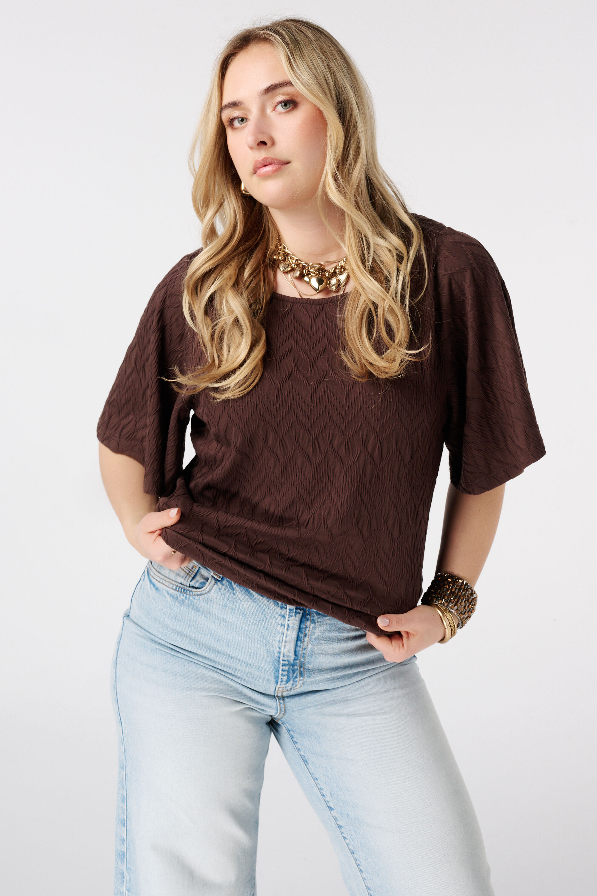 Top con escote barco image number 0