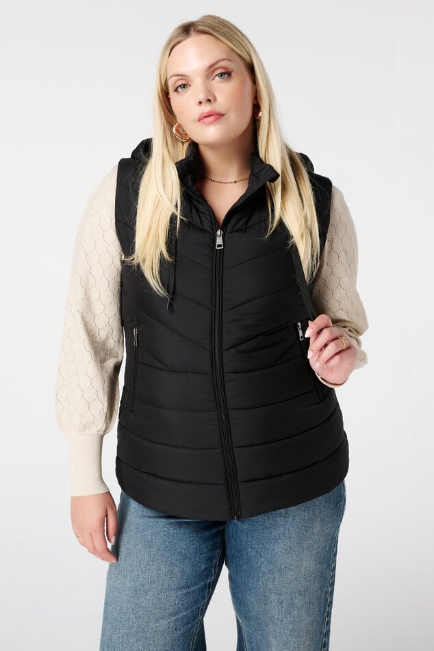 Chaleco acolchado con capucha image number 0