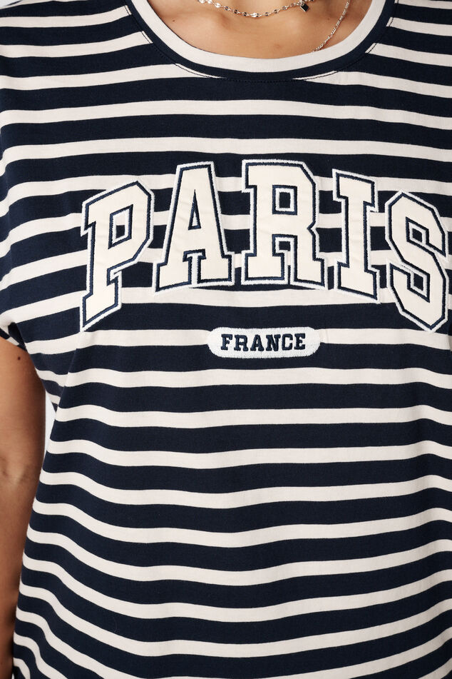 Camiseta de rayas con estampado image number 6