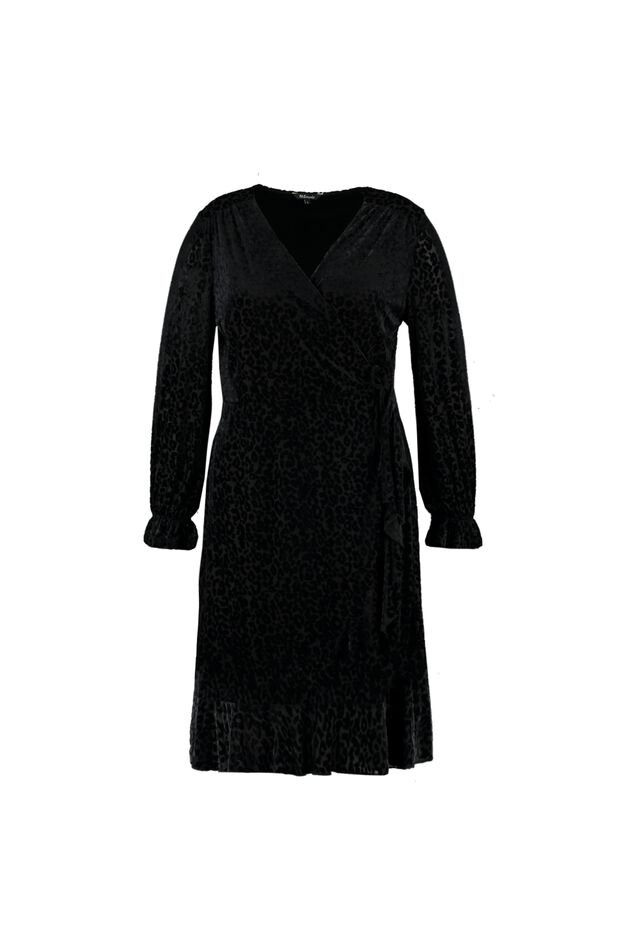 Vestido cruzado con estampado de leopardo image number 2