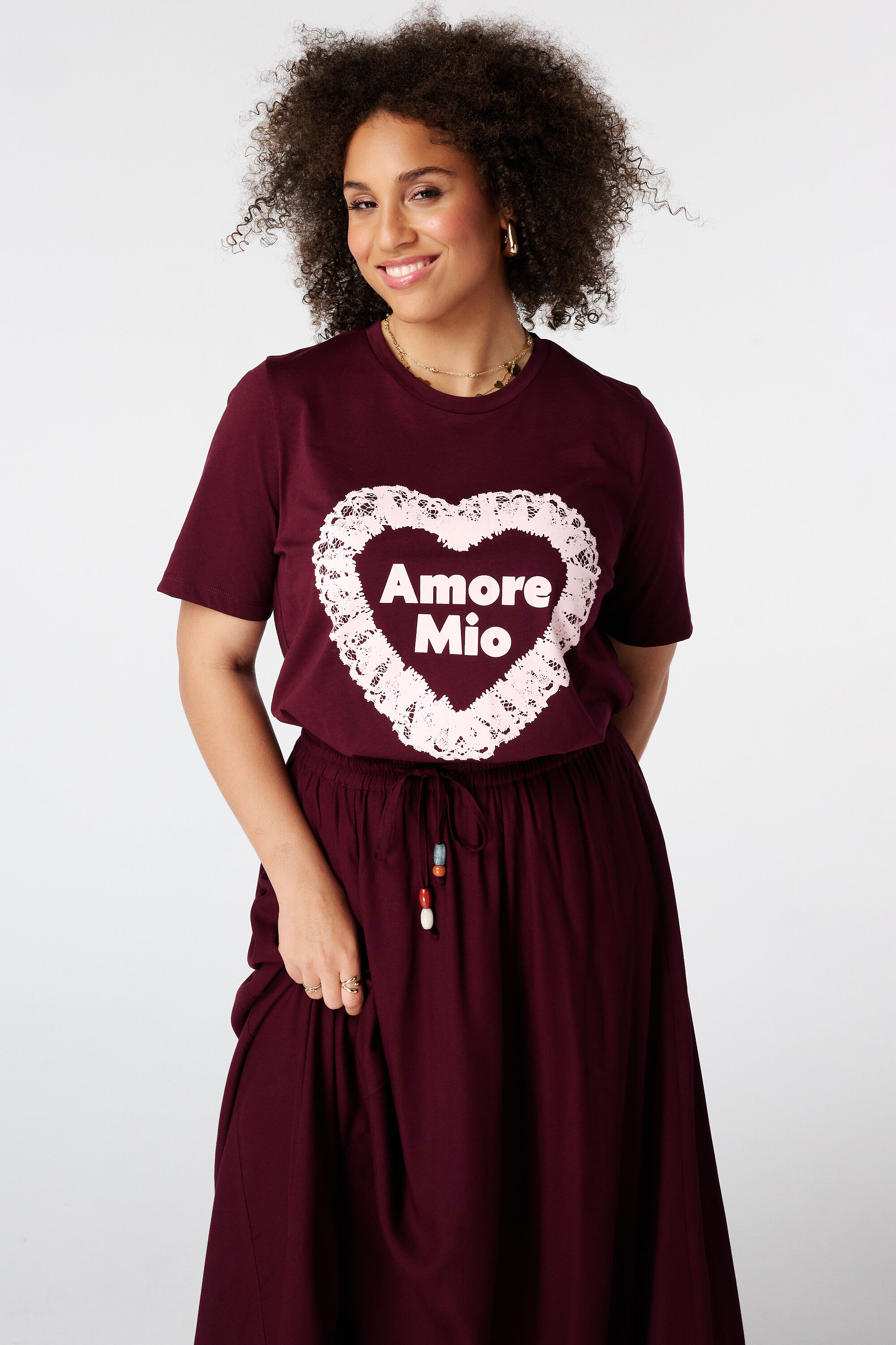 Camiseta con ilustraci&oacute;n de encaje