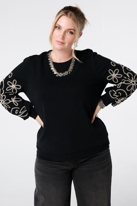 Jersey con detalles bordados Jersey con detalles bordados