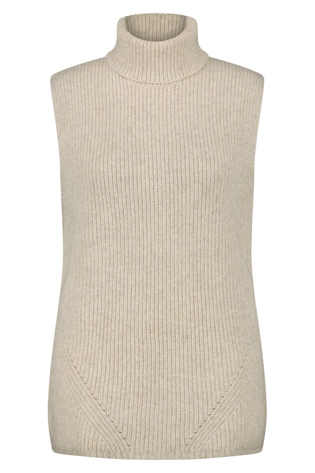 Chaquetilla corta de punto con cuello alto image number 1