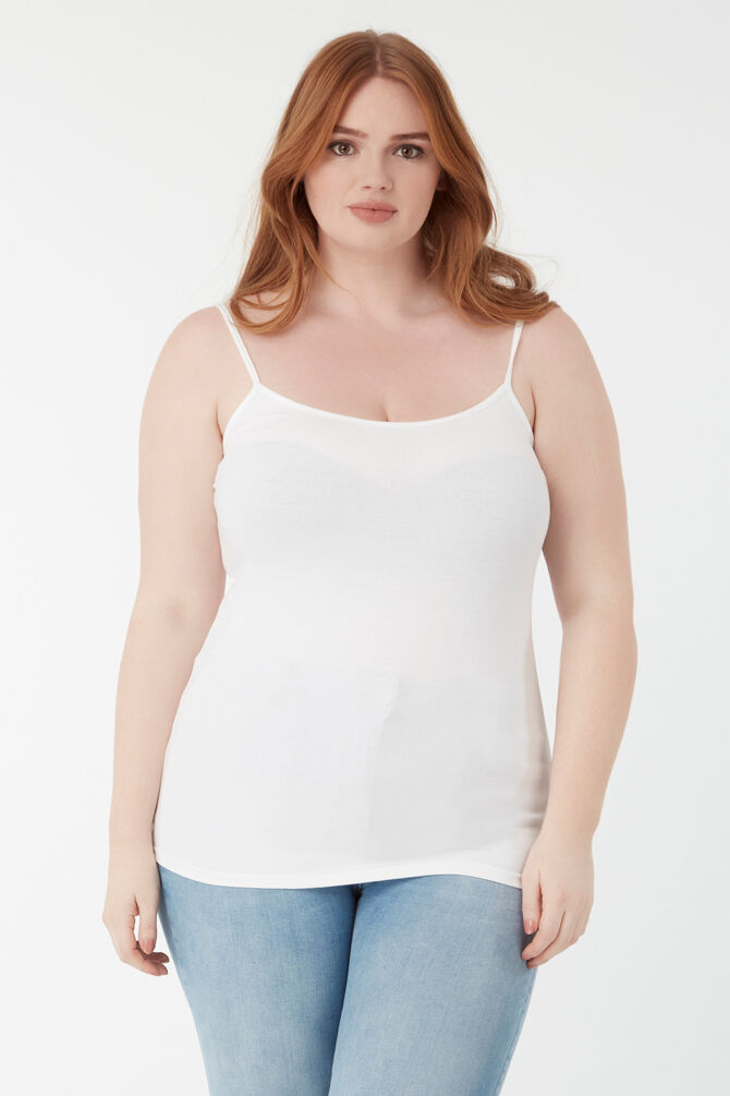 Camisola de algod&oacute;n con tirantes finos image number 5