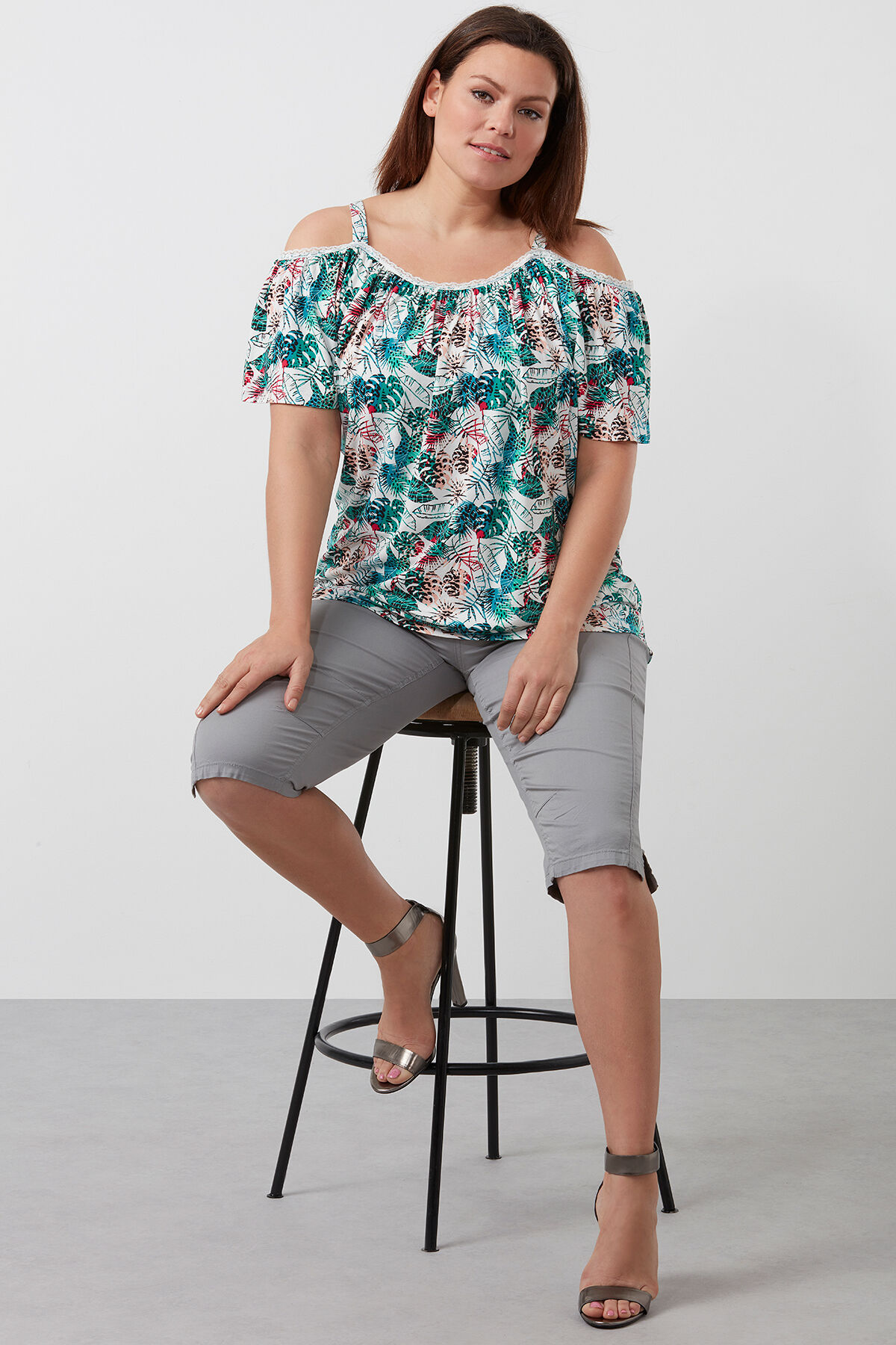 Pantal&oacute;n pirata de algod&oacute;n image number 4