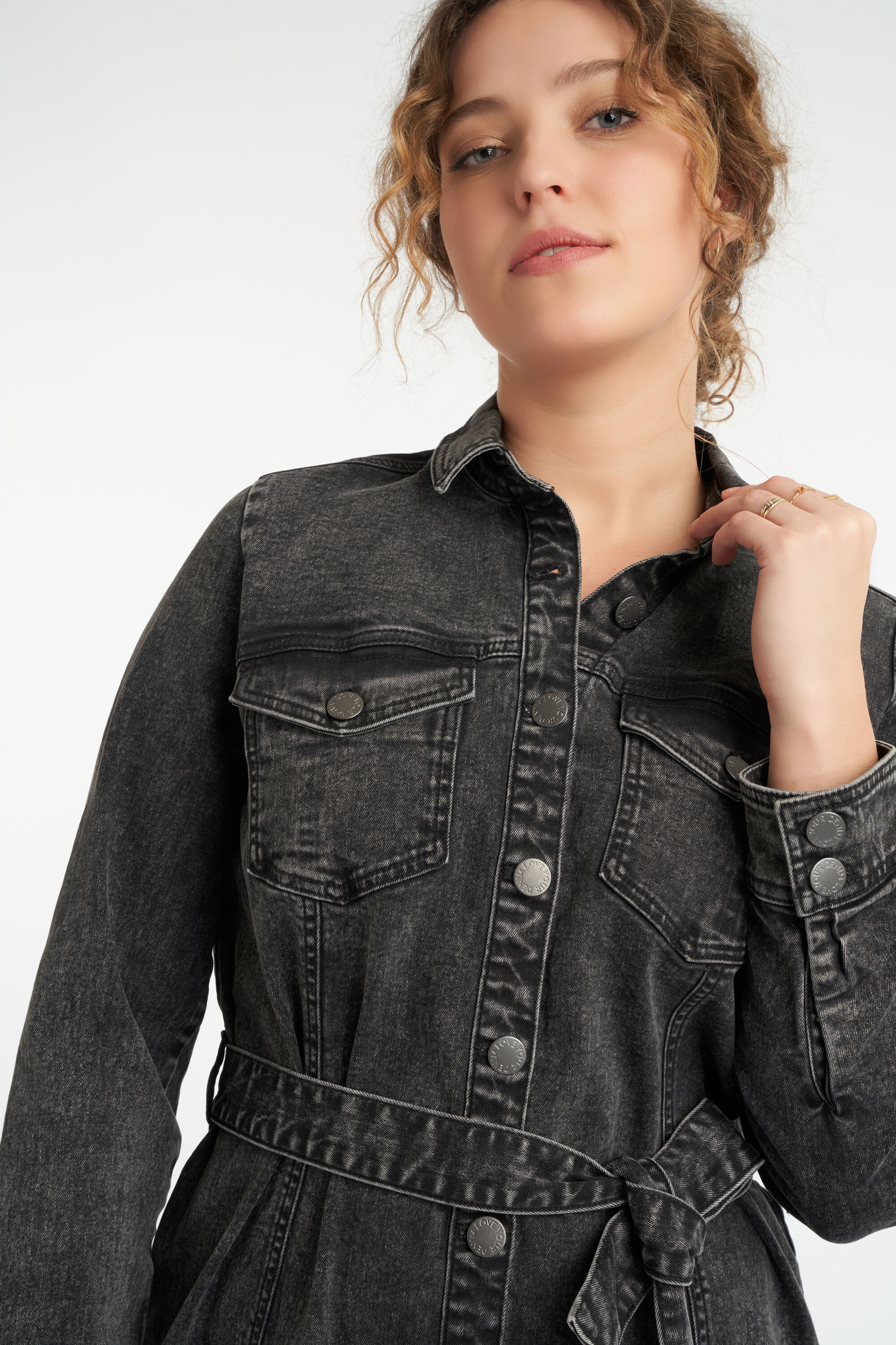 Vestido denim image number 4